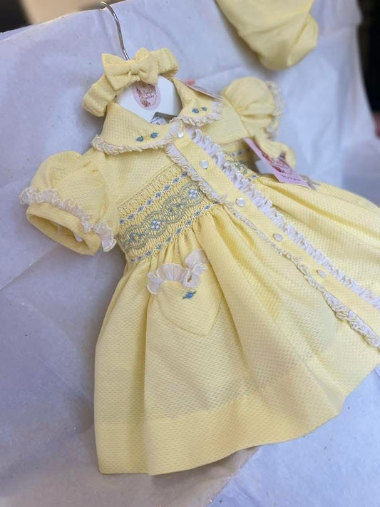 Lemon Button Front Dress