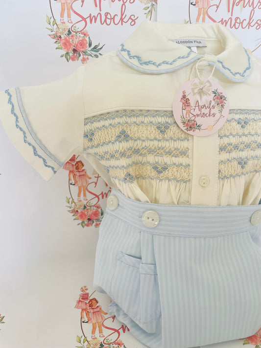 Boys Blue Stripe Suit