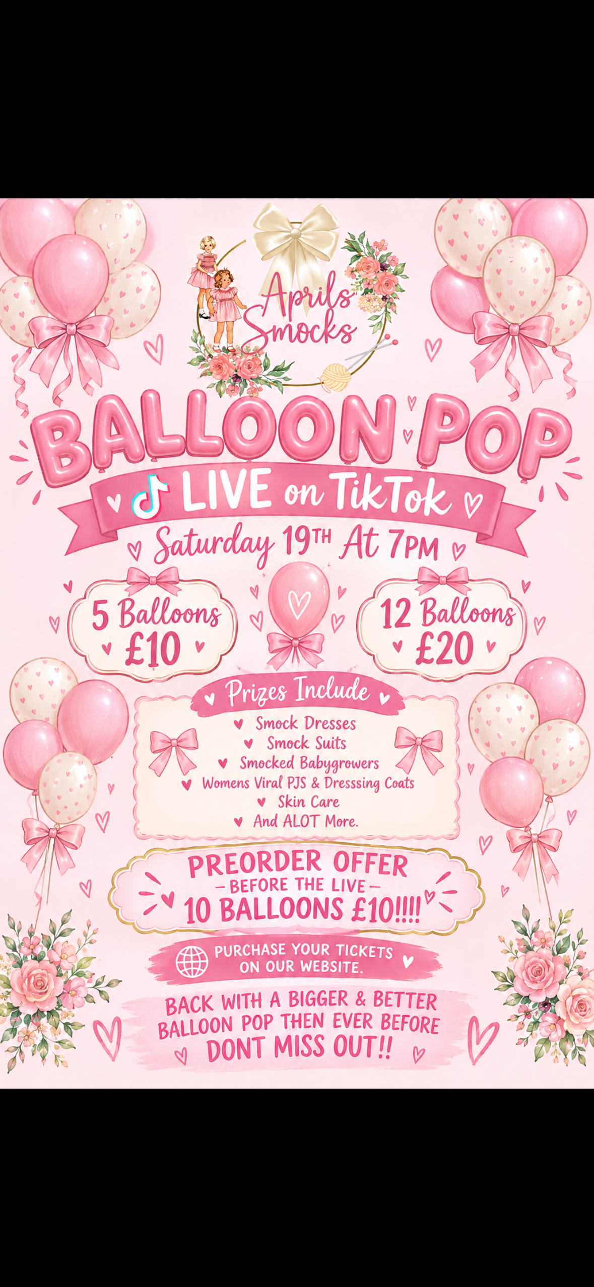 PREORDER OFFER BALLOON POP 10 FOR £10
