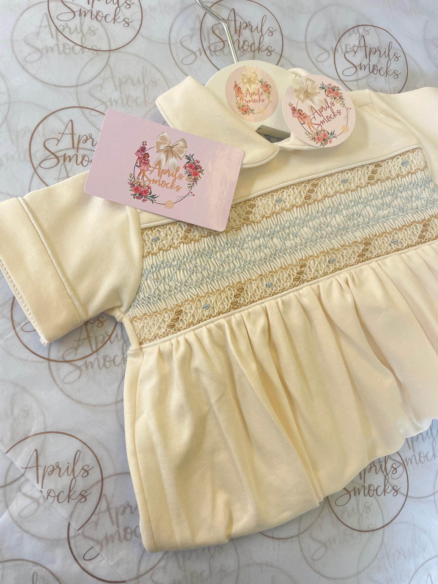 Boys Cream Pima Bubble Romper