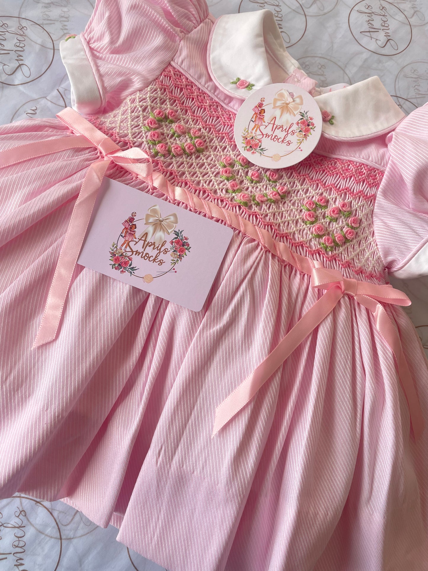 Girls Smocked Front Heart Dress