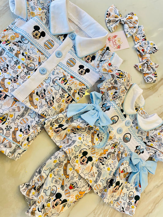 Boys Easter Smocked PJS