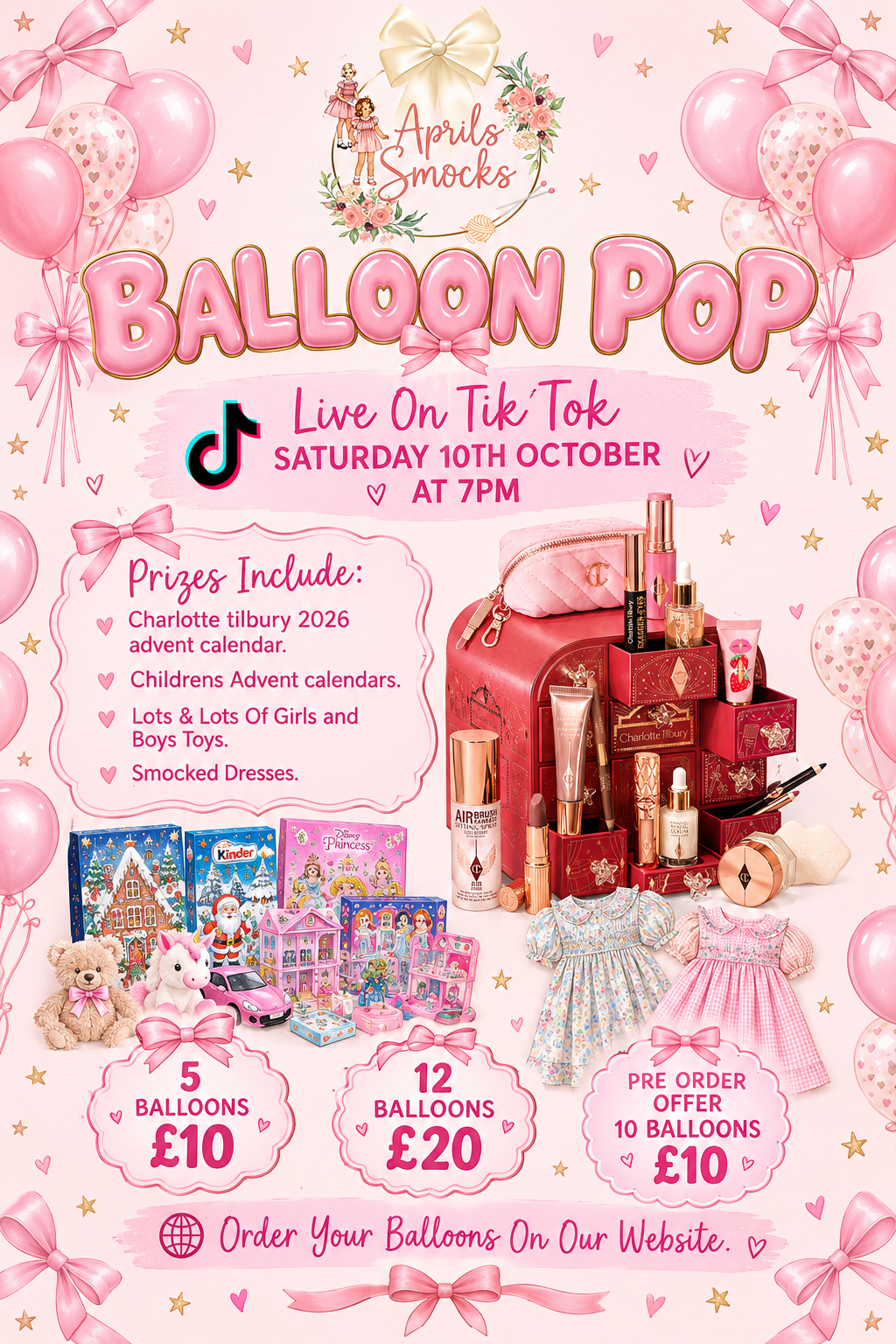 PREORDER OFFER BALLOON POP 10 FOR £10