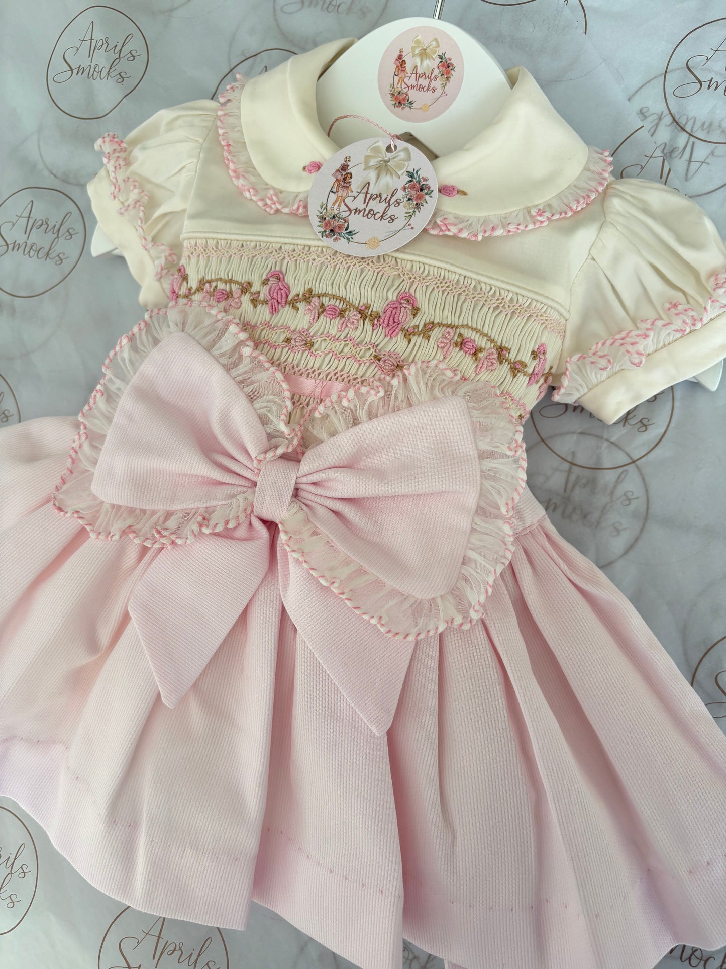Birdy Pink Smocked Skirt Set