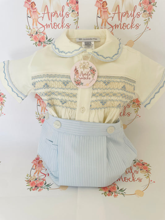 Boys Blue Stripe Suit