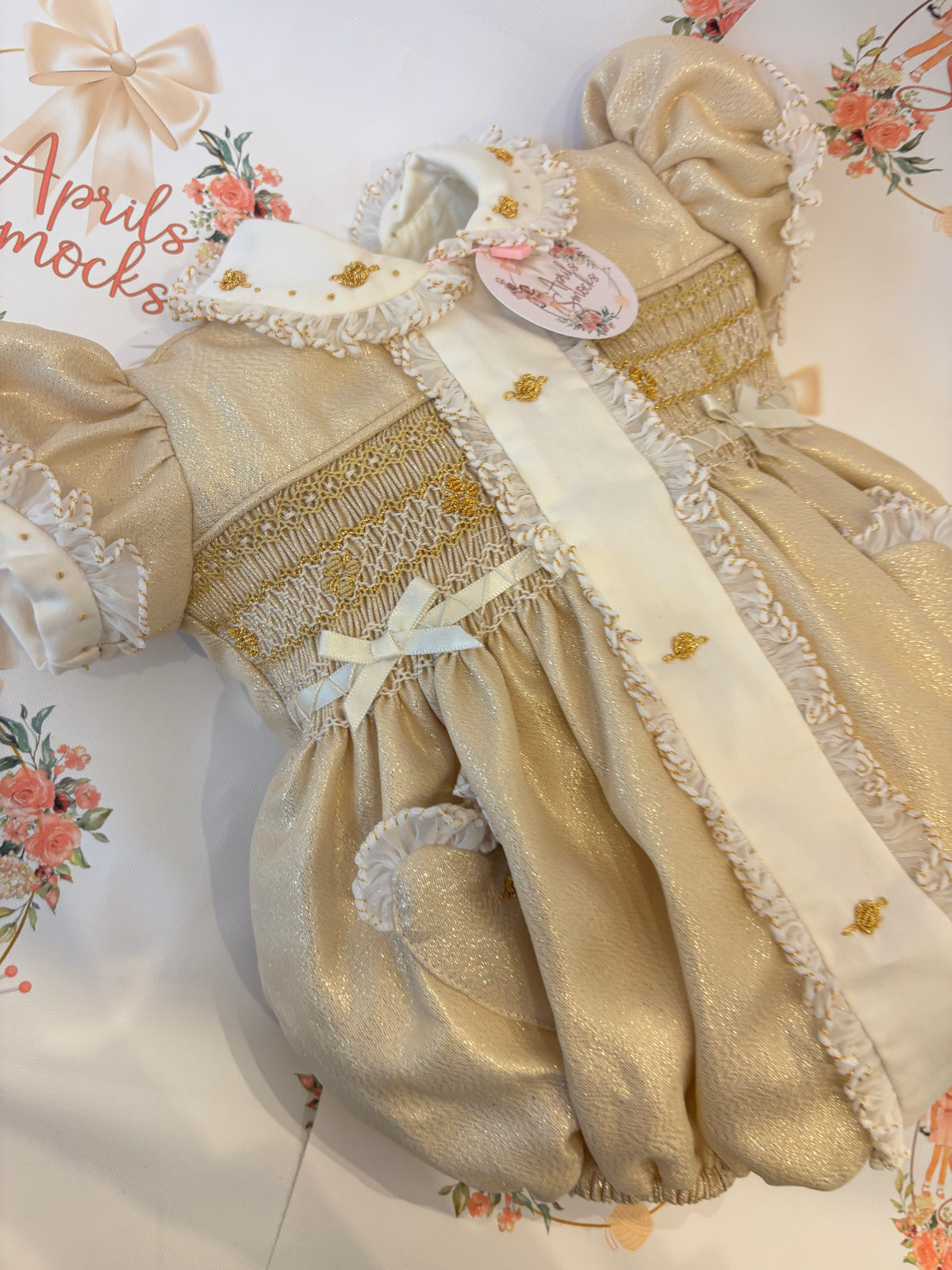 Belle Gold Bubble Romper