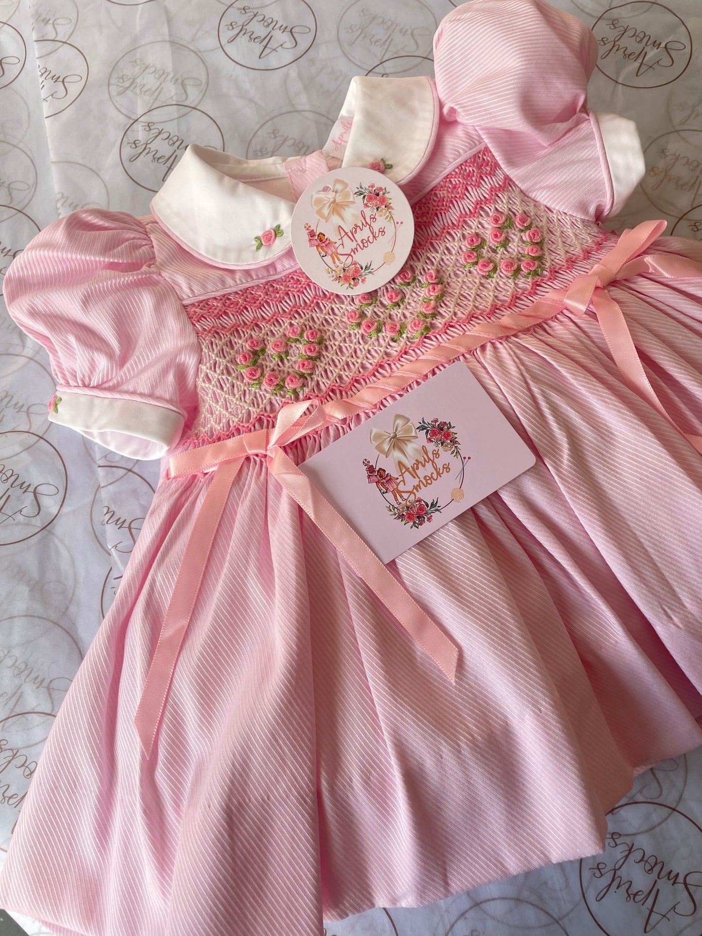 Girls Smocked Front Heart Dress
