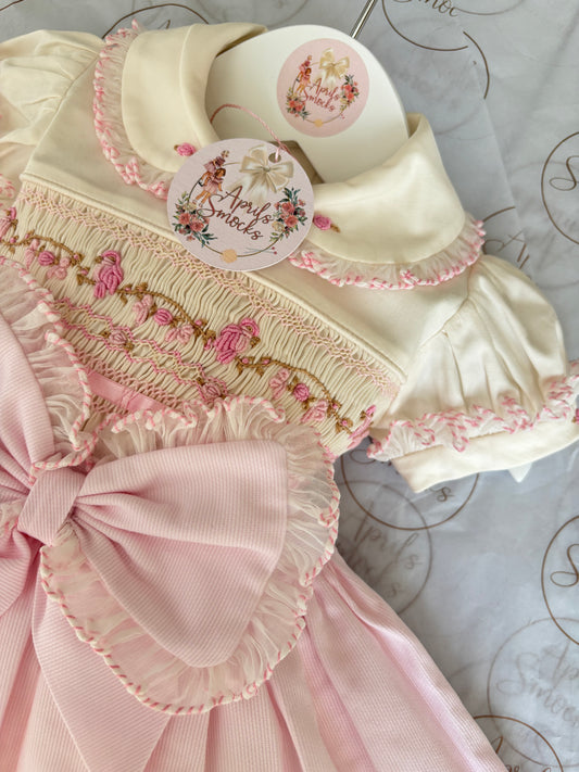 Birdy Pink Smocked Skirt Set