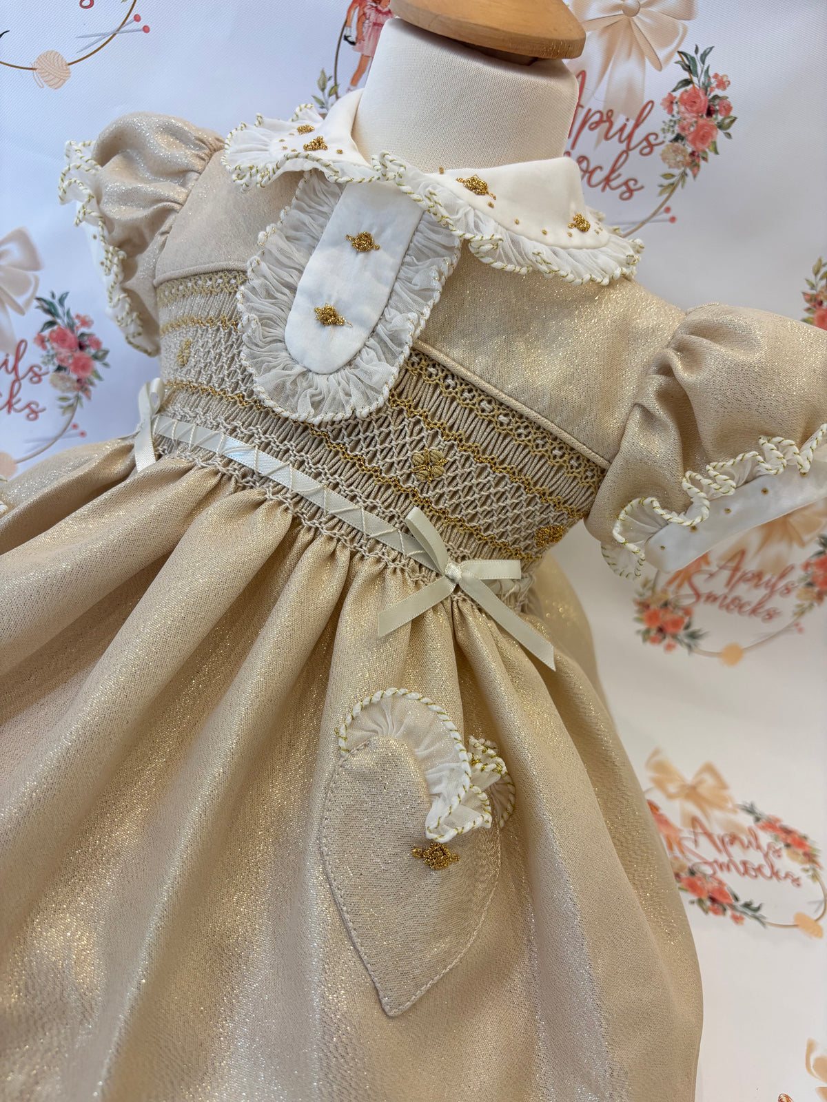 Belle Gold Dress (Fabric Imported From France)