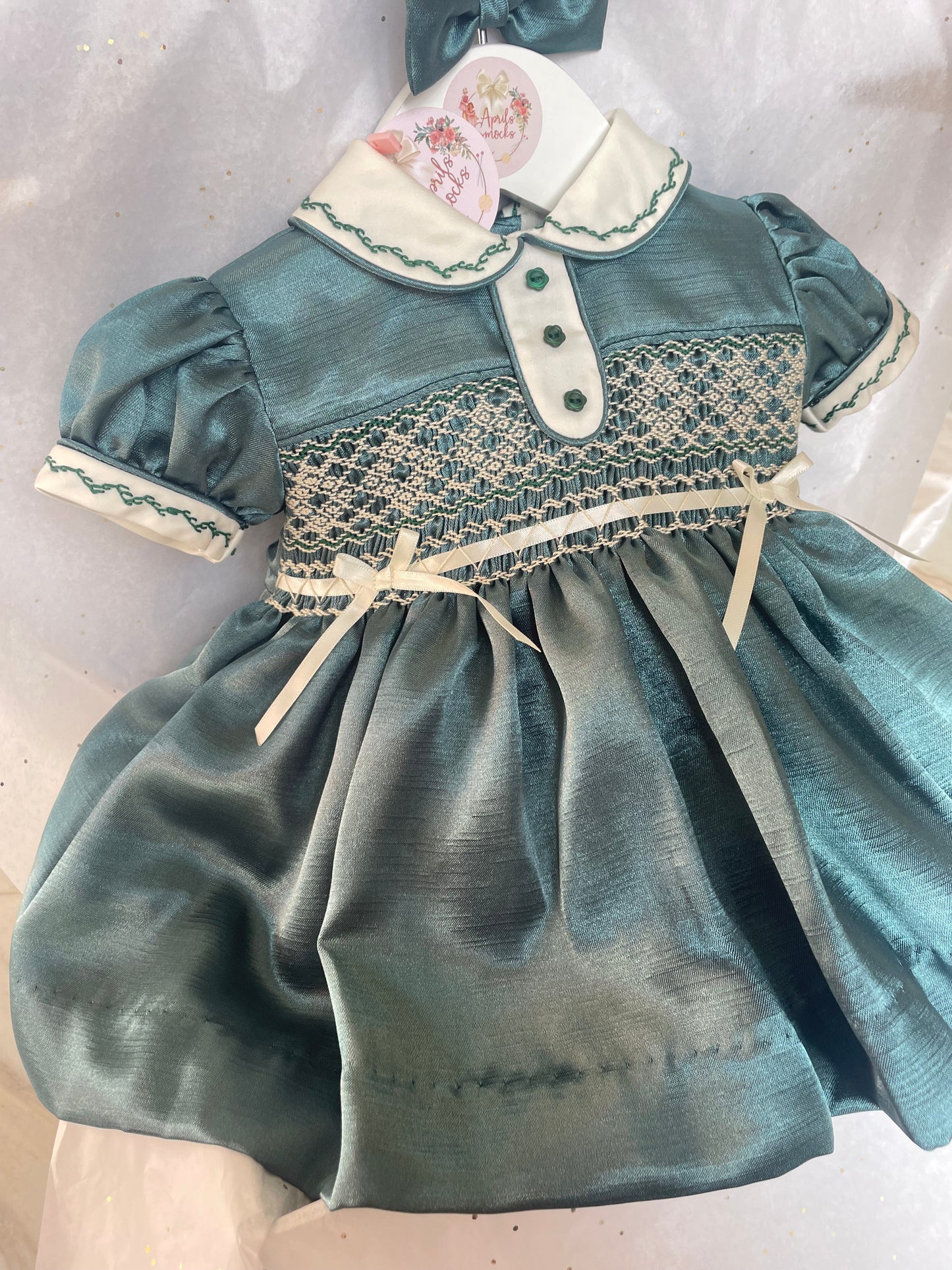 Harrods Green Silk Dress