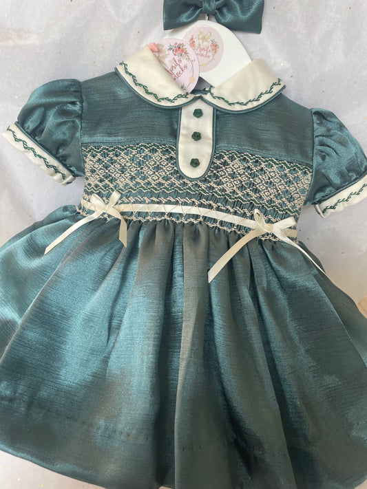 Harrods Green Silk Dress