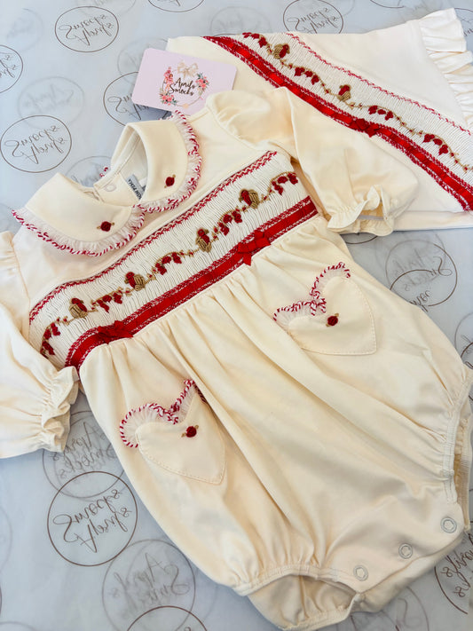 Girls Long Sleeve Robin Bubble Romper (With Or Without Blanket)