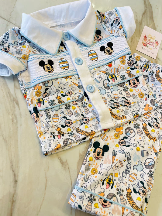 Boys Easter Smocked PJS