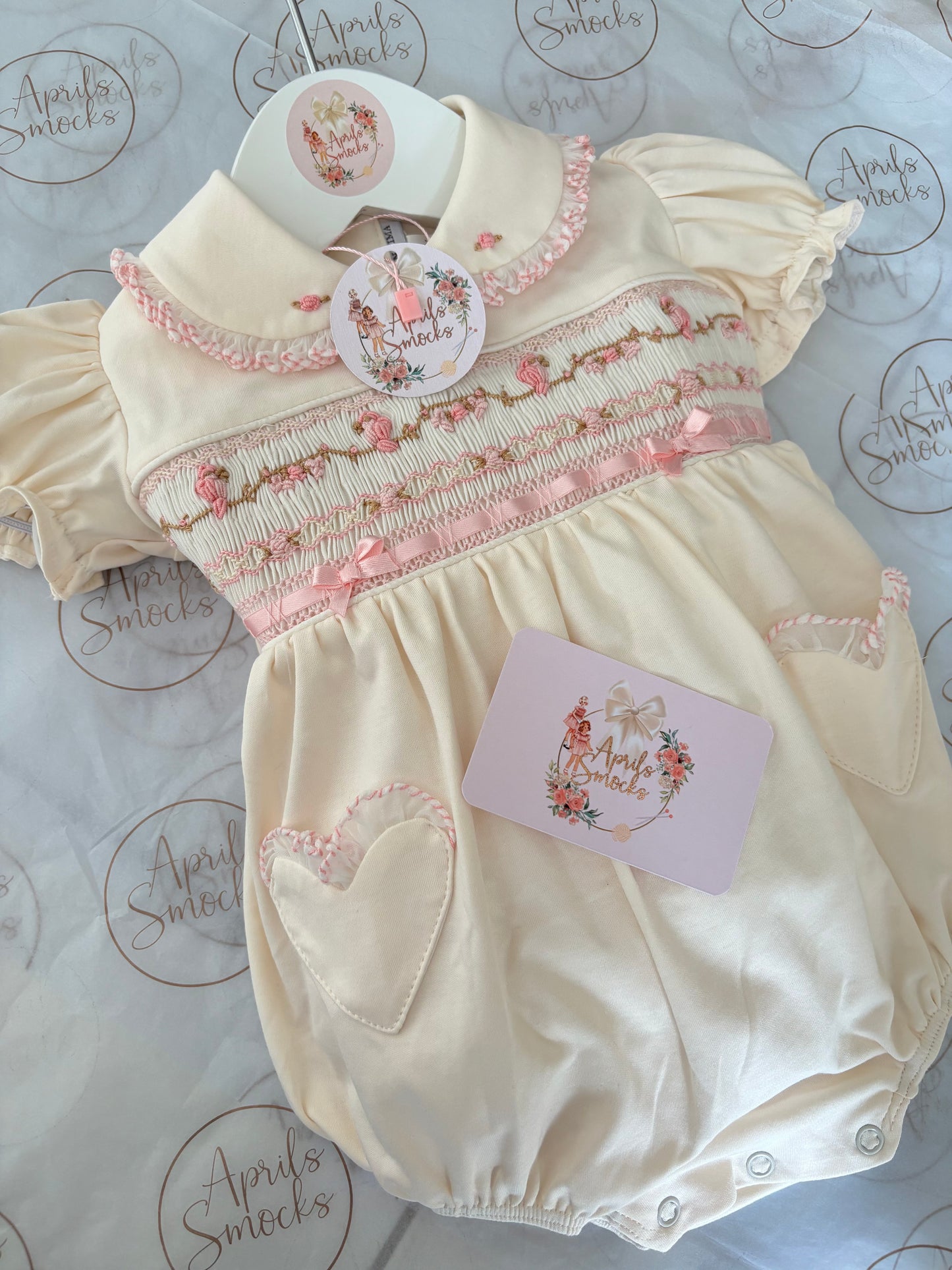 Pima Cream Bubble Romper