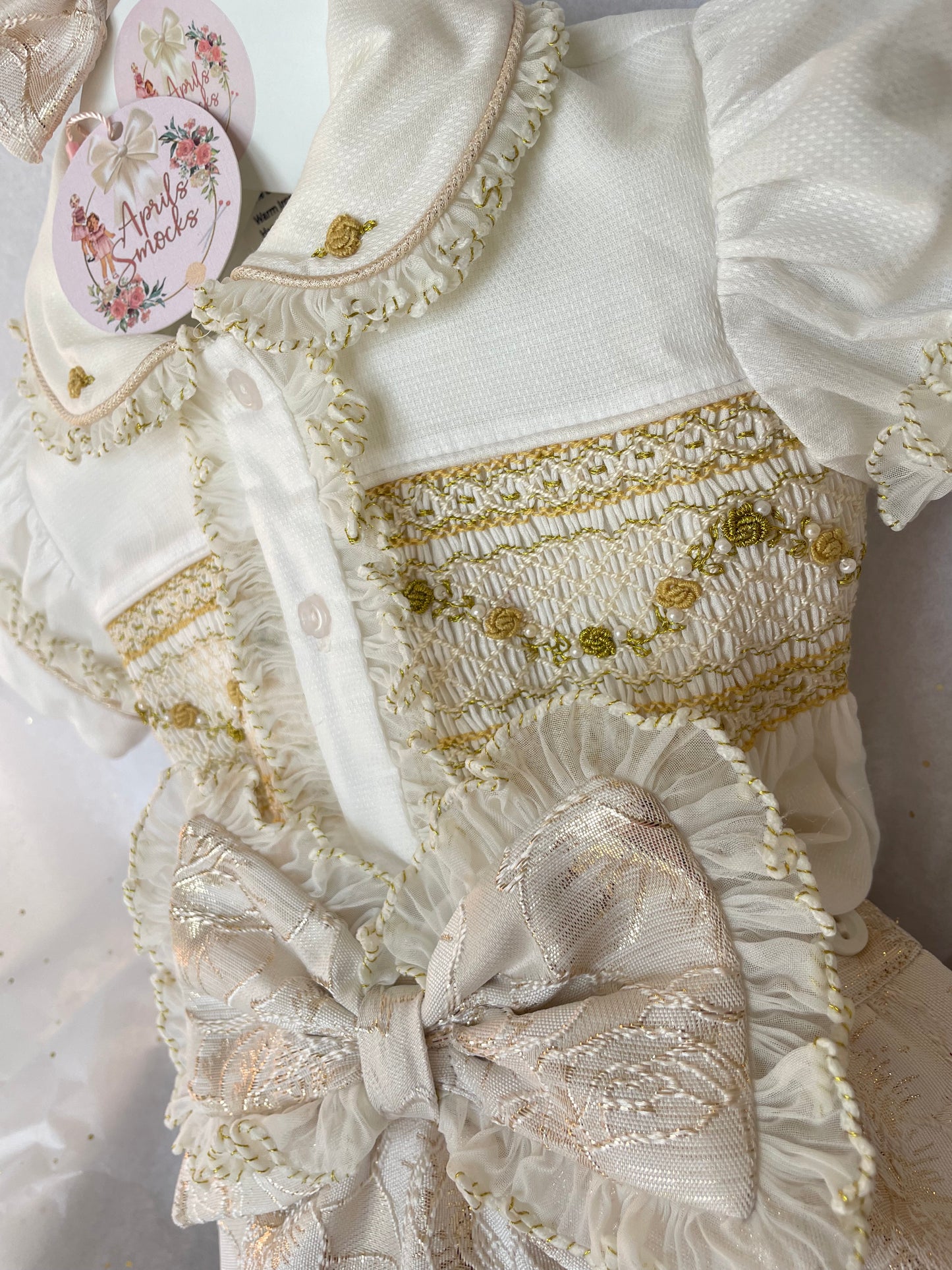 Gold Camilla Bow Romper