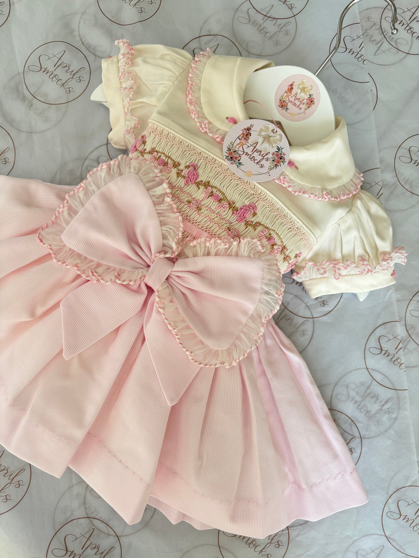 Birdy Pink Smocked Skirt Set