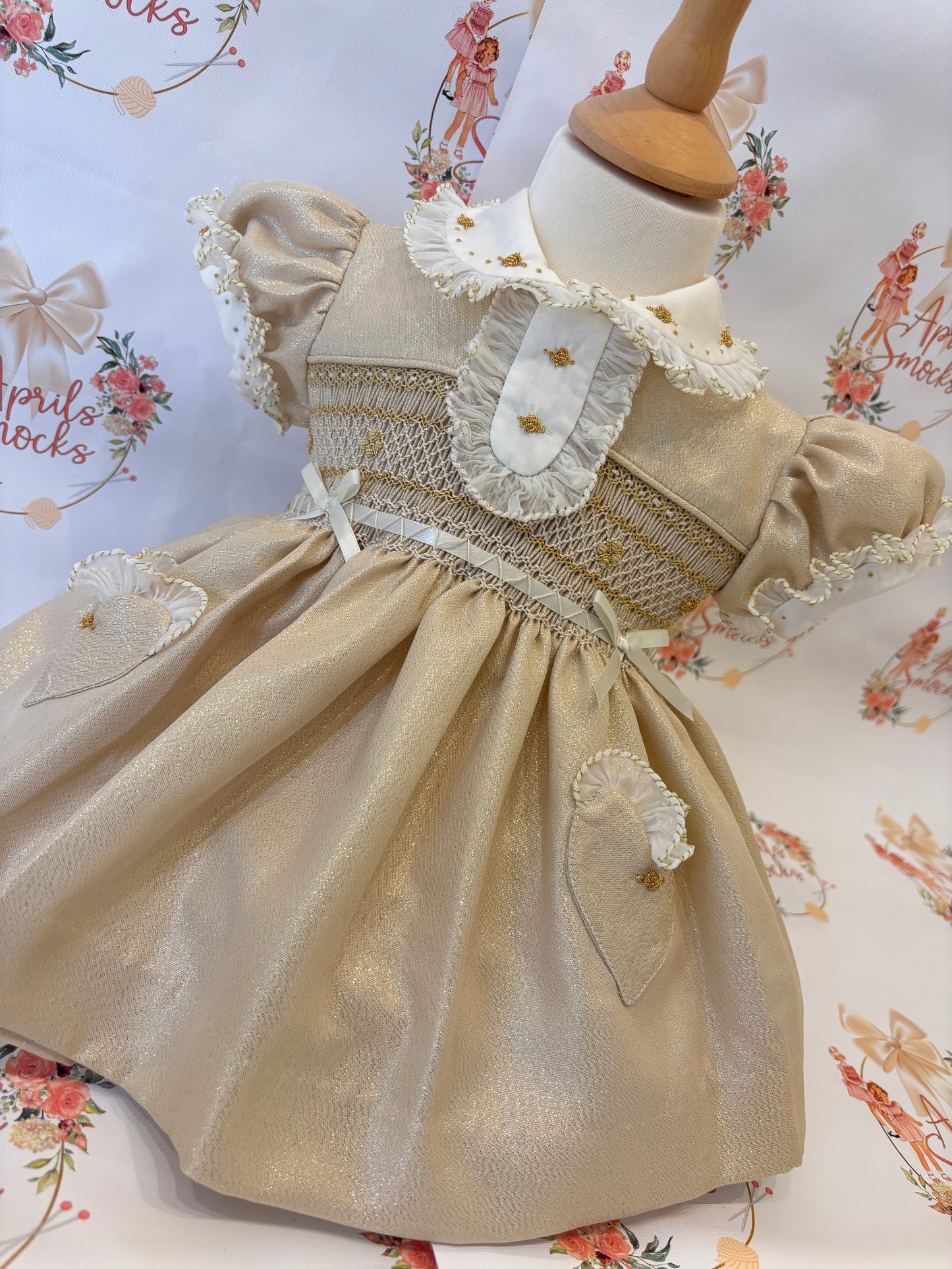 Belle Gold Dress (Fabric Imported From France)
