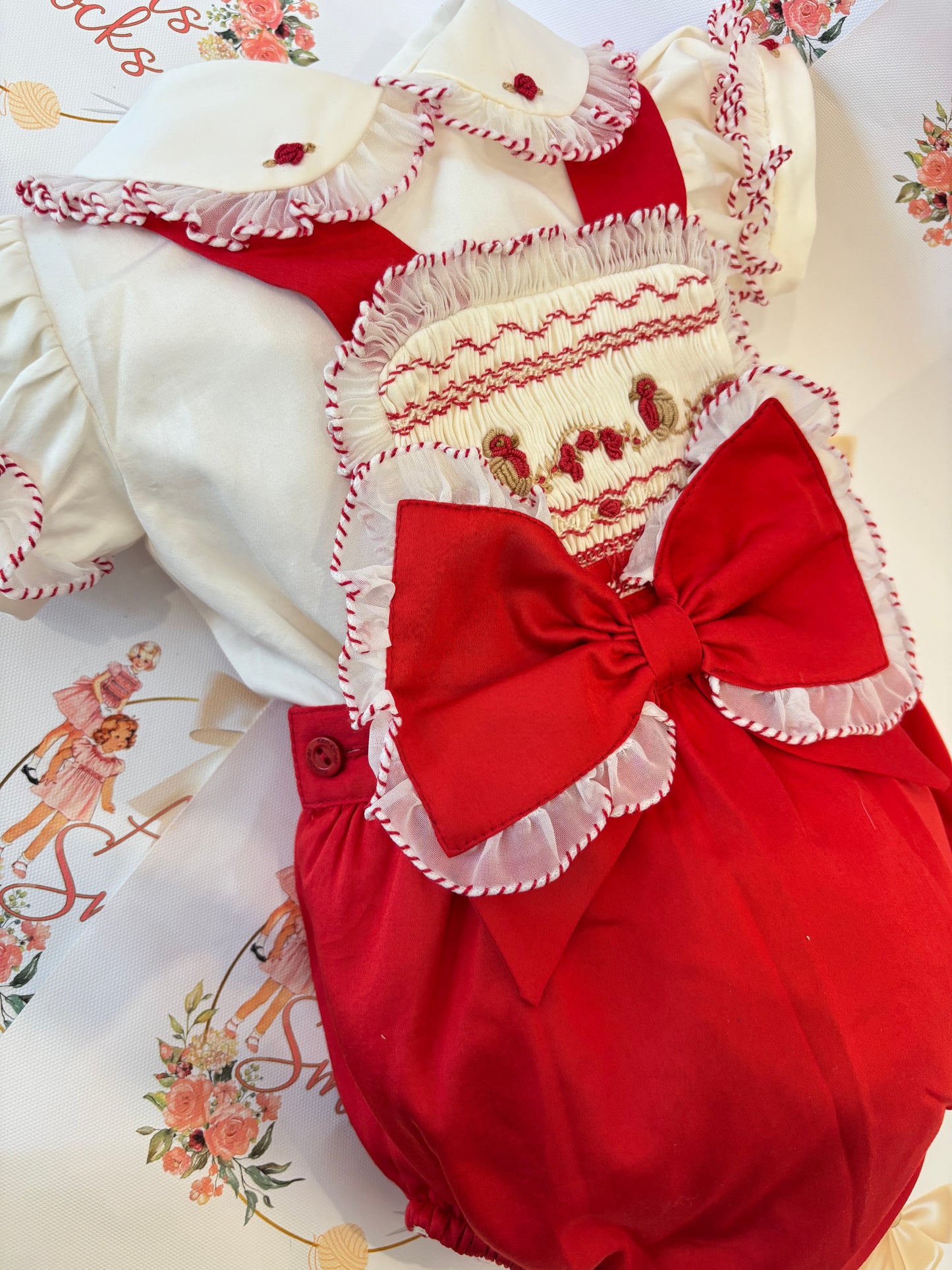 Luxe Red Robin Romper